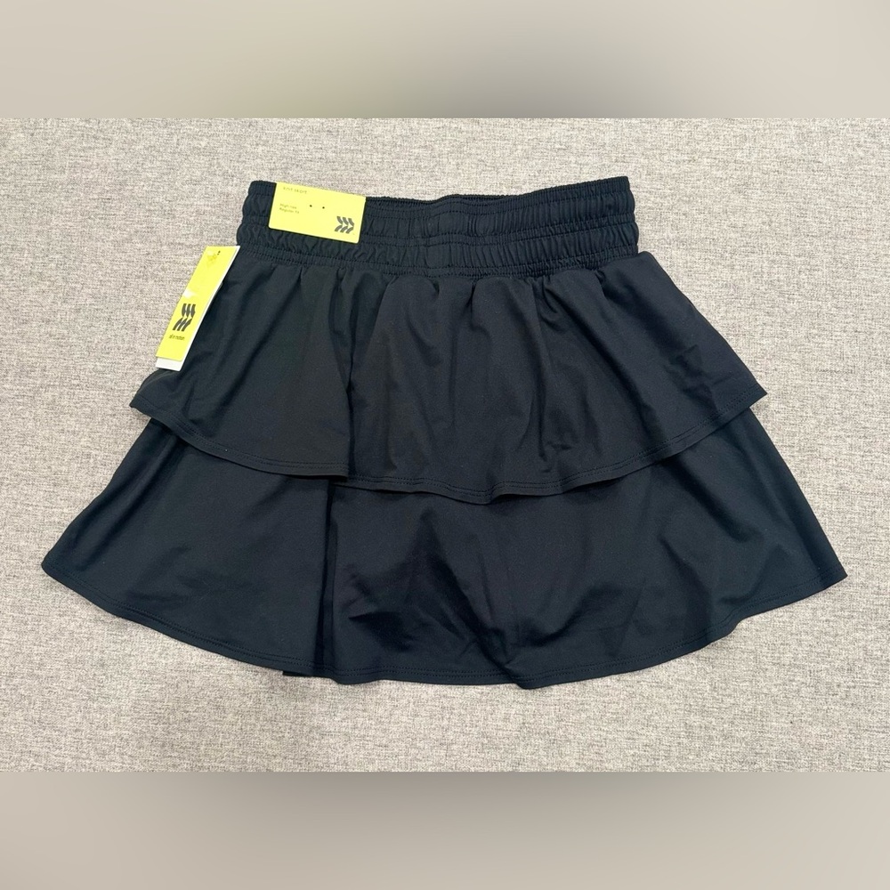 All in Motion Black Tiered Skirt